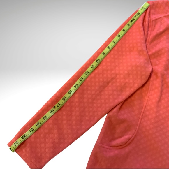 Lands End Orange Long Sleeve Zip Neck Fleece - Picture 10 of 14